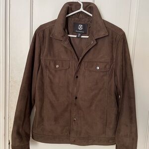 Faux Suede Trucker Jacket